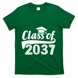 Grow With Me Class Of 2037 Graduation Preschool T-Shirt - Green