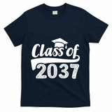 Grow With Me Class Of 2037 Graduation Preschool T-Shirt - Navy