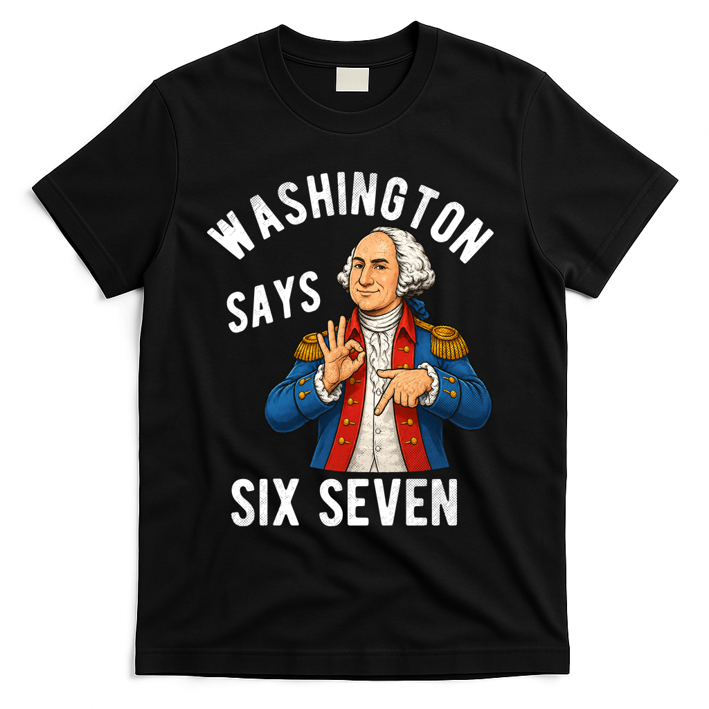 Geroge Washington Says 6-7 T-Shirt - Black