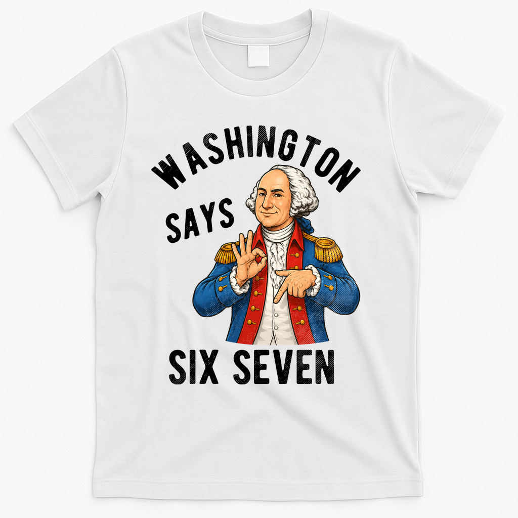 Geroge Washington Says 6-7 T-Shirt - White