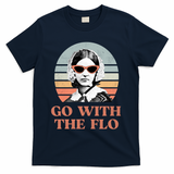 Go With The Flo Funny Nursing T-Shirt - Navy