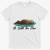 Go With The Flow Sea Otter T-Shirt - White