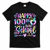 Happy 100th Day Of School Tie Dye Rainbow 100 Days T-Shirt