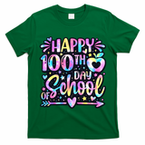 Happy 100th Day Of School Tie Dye Rainbow 100 Days T-Shirt