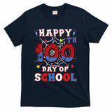 Happy 100th Day Of School Spider 100 Days T-Shirt - Navy