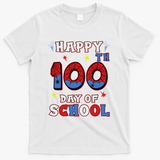 Happy 100th Day Of School Spider 100 Days T-Shirt - White