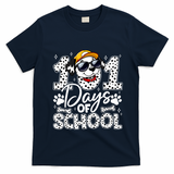 Happy 101 Days Of School Funny Cute Dog Student Teacher T-Shirt - Navy Blue