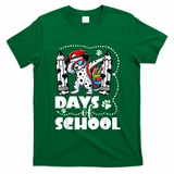 Happy 101 Days Of School Funny Dabbing Dog Pencil T-Shirt - Irish Green