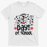Happy 101 Days Of School Dog T-Shirt - White