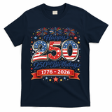 Happy 250th Birthday 1776 USA T-Shirt - Navy