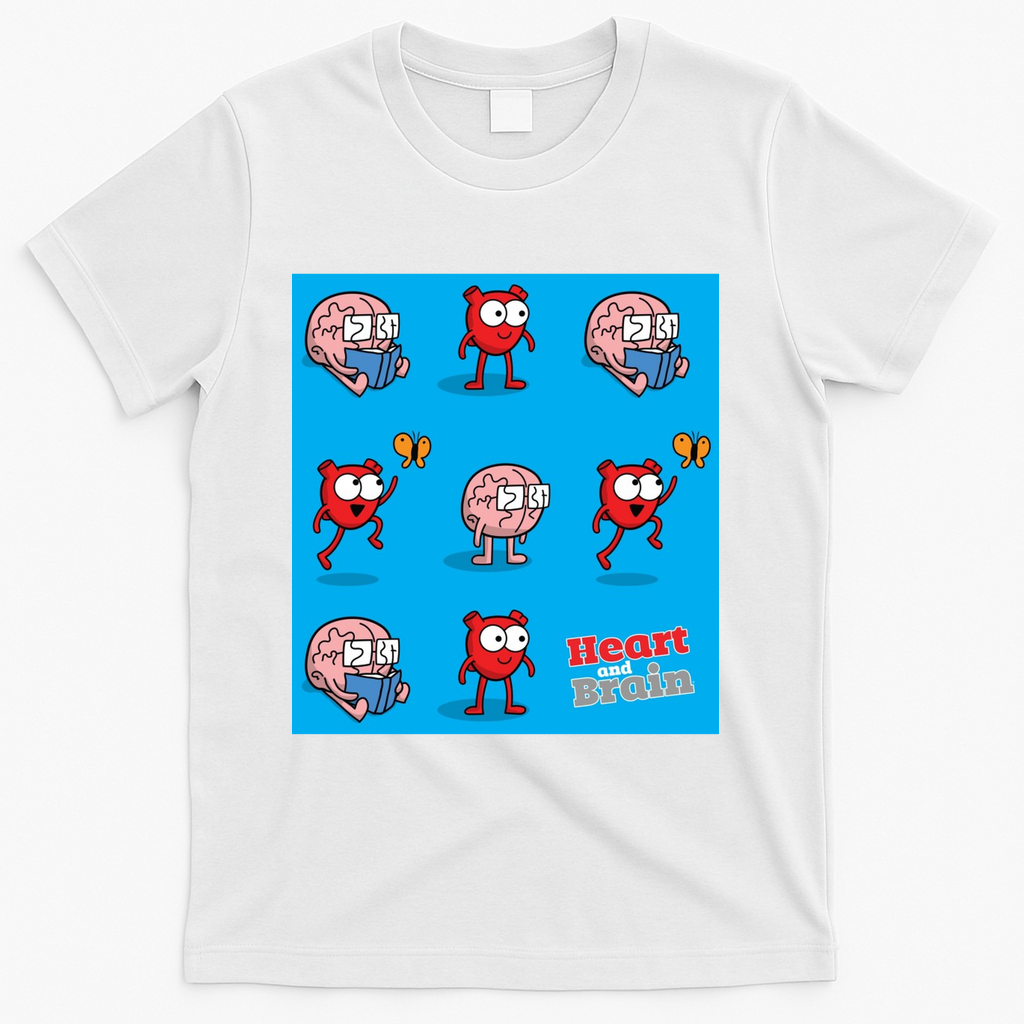 Heart and Brain - White