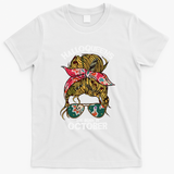 Halloqueens Are Born In October Birthday Women Halloween T-Shirt - White