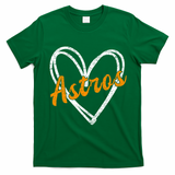 Heartfelt Astros Fan T-Shirt - Irish Green