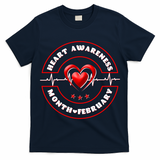 Heart Awareness Month February American Heart Health Emblem T-Shirt