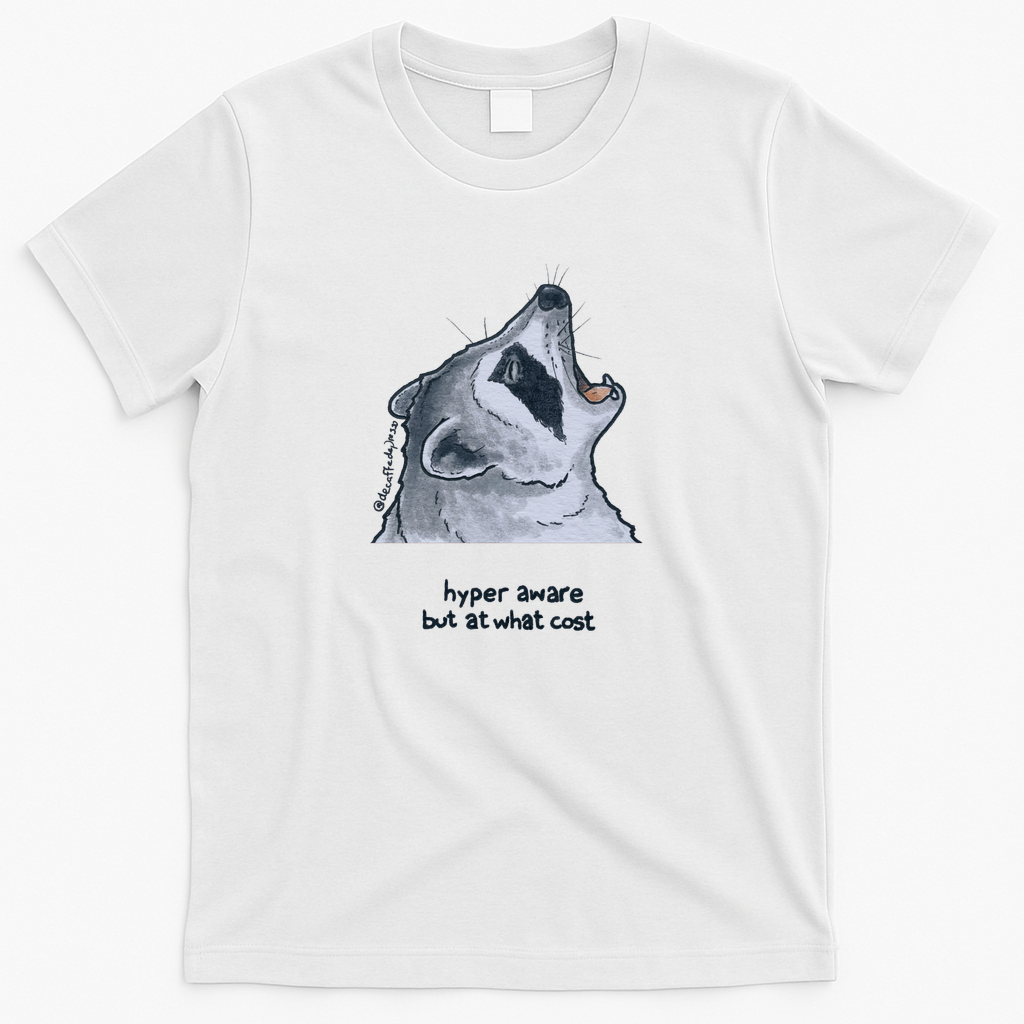 Hyper Aware Raccoon - White