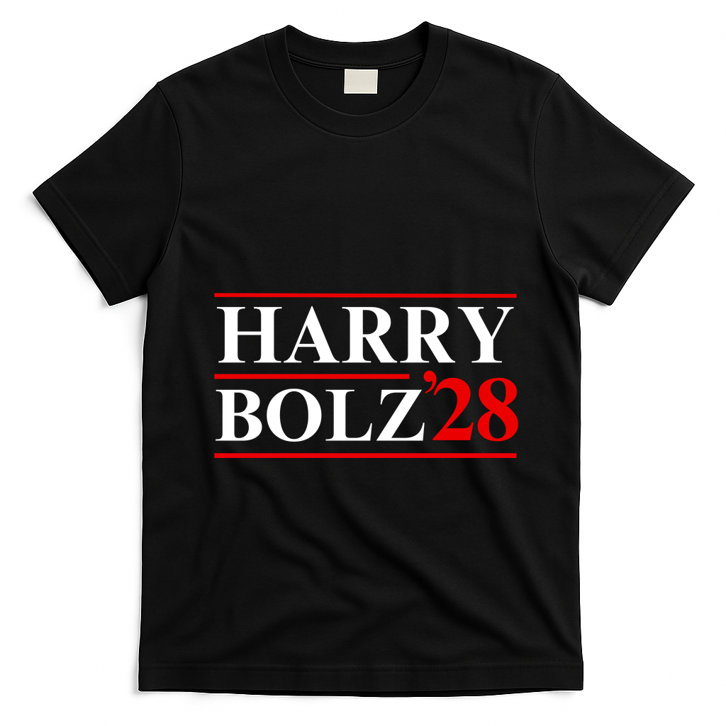 Harry Bolz 2028 Funny Political Meme D.O.G & E T-Shirt - Black