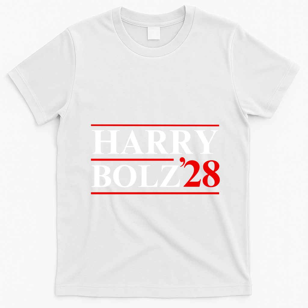 Harry Bolz 2028 Funny Political Meme D.O.G & E T-Shirt - White
