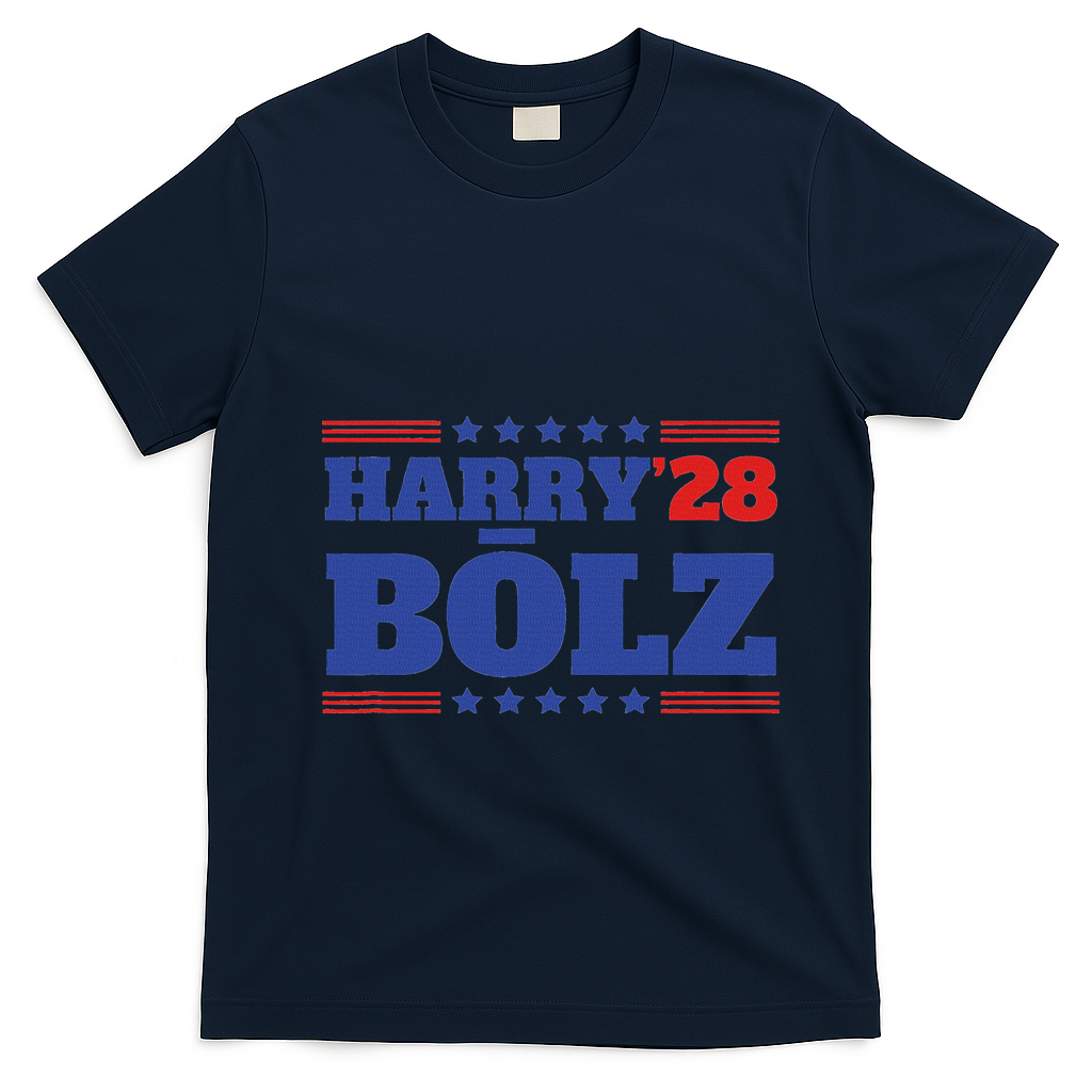 Harry Bolz 2028 Political Meme D.O.G.E. T-Shirt - Navy Blue