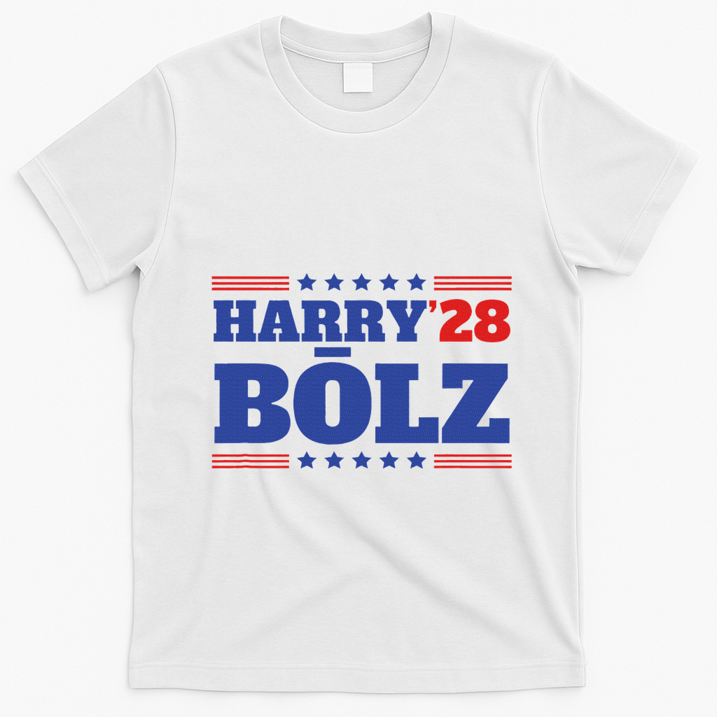 Harry Bolz 2028 Political Meme D.O.G.E. T-Shirt - White