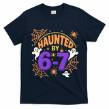 Haunted By 6-7 Halloween 67 Meme Funny T-Shirt - Navy Blue