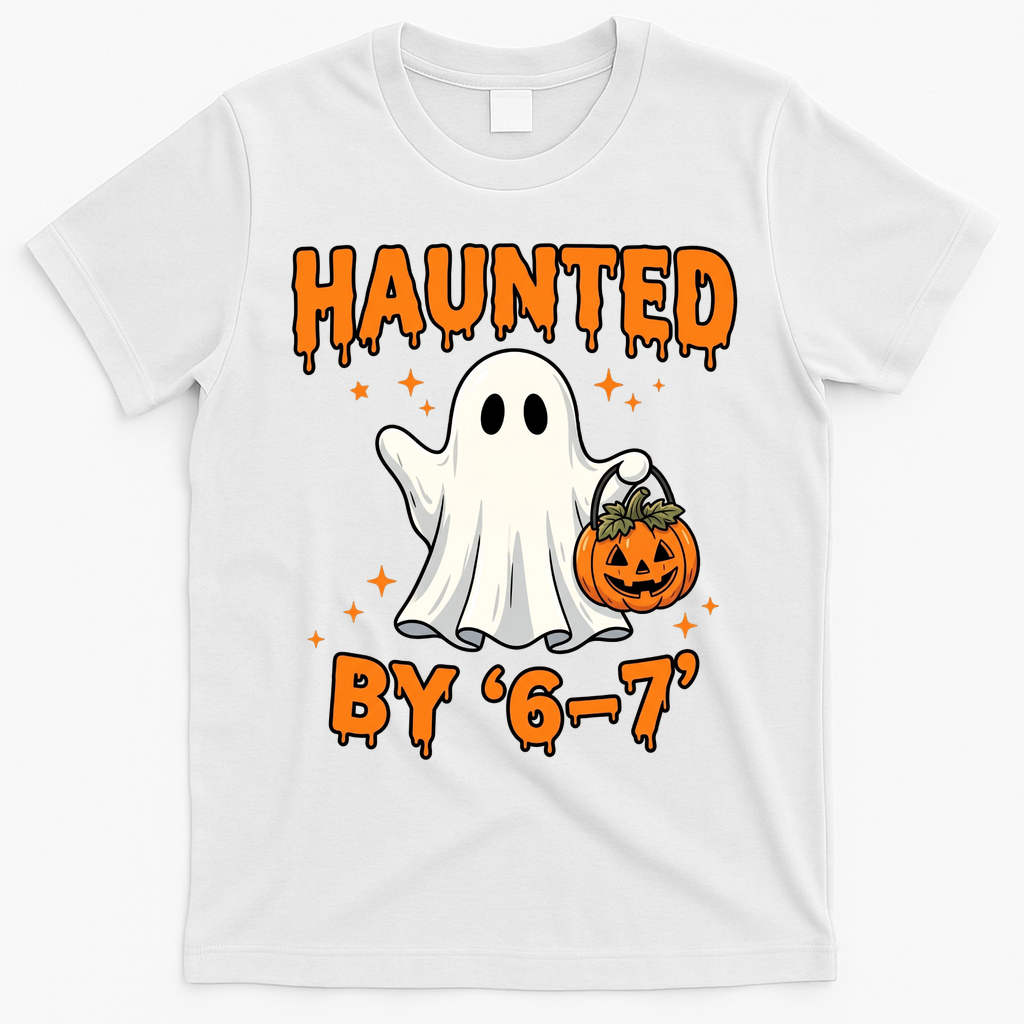 Haunted By 6-7 Halloween 67 Meme T-Shirt - White