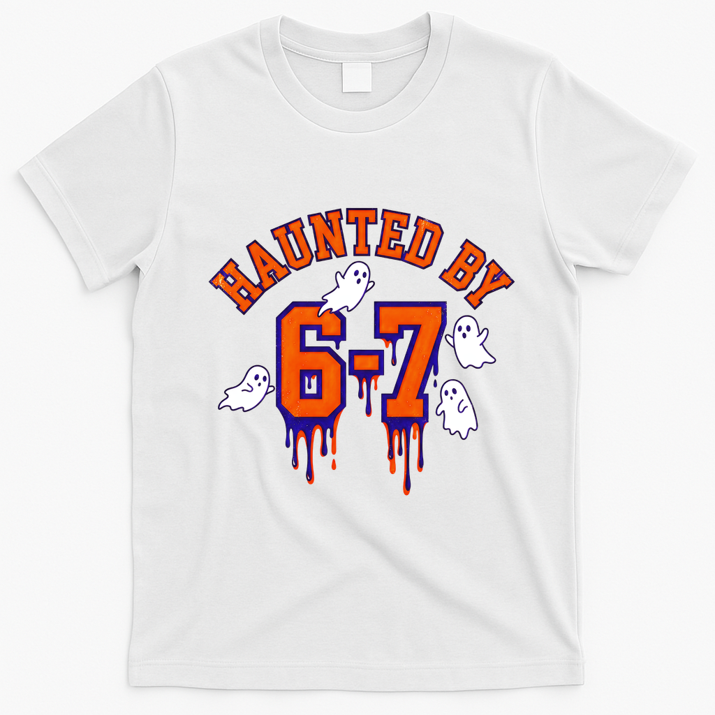 HAUNTED By 6-7 Spooky Halloween 67 Meme T-Shirt - White