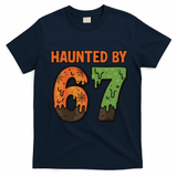 Haunted By 67 Halloween Meme T-Shirt - Navy Blue