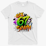 Haunted By 67 Halloween Meme Graffiti 6-7 T-Shirt - White