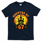 Haunted By 67 Funny Six Seven Gen Alpha Z Halloween T-Shirt - Navy Blue