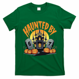 Haunted By 67 Funny Haunted By 6-7 Halloween T-Shirt - Irish Green