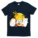 Halloween Black Cats In Ghost Costume Cute T-Shirt