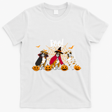 Halloween Boxer Dog Boo With Pumpkin Funny Gifts T-Shirt - White