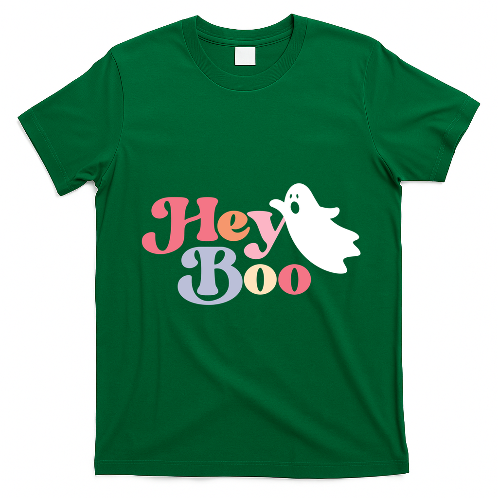 Hey Boo Halloween Great Gift Funny Ghost Boo Halloween Costume Gift T-Shirt - Irish Green