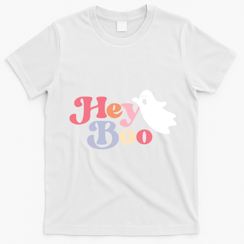Hey Boo Halloween Great Gift Funny Ghost Boo Halloween Costume Gift T-Shirt - White