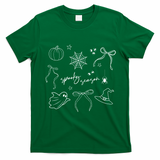 Halloween Bow Spooky Season Ghost Witch Wizzard Mashup T-Shirt - Irish Green