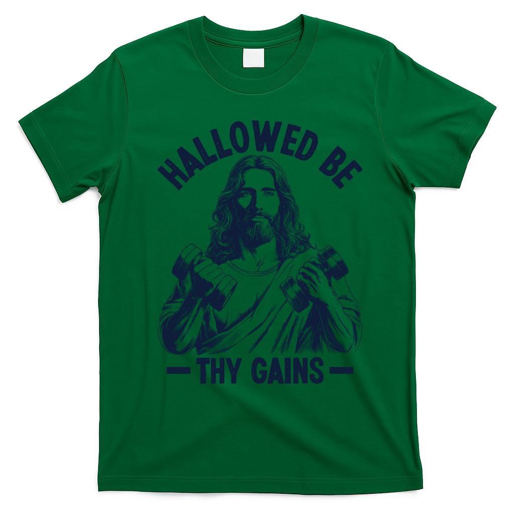 Hallowed Be Thy Gains T-Shirt - Irish Green