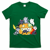 Halloween Cats Anime Cat Kawaii Neko Pumpkin Cat Lover Halloween T-Shirt