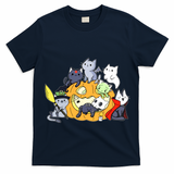 Halloween Cats Anime Cat Kawaii Neko Pumpkin Cat Lover Halloween T-Shirt