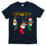Hanging Cats Christmas Stockings T-Shirt