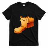Halloween Costume Cat Loaf Lazy Funny Bread Kitten Kitty T-Shirt - Black
