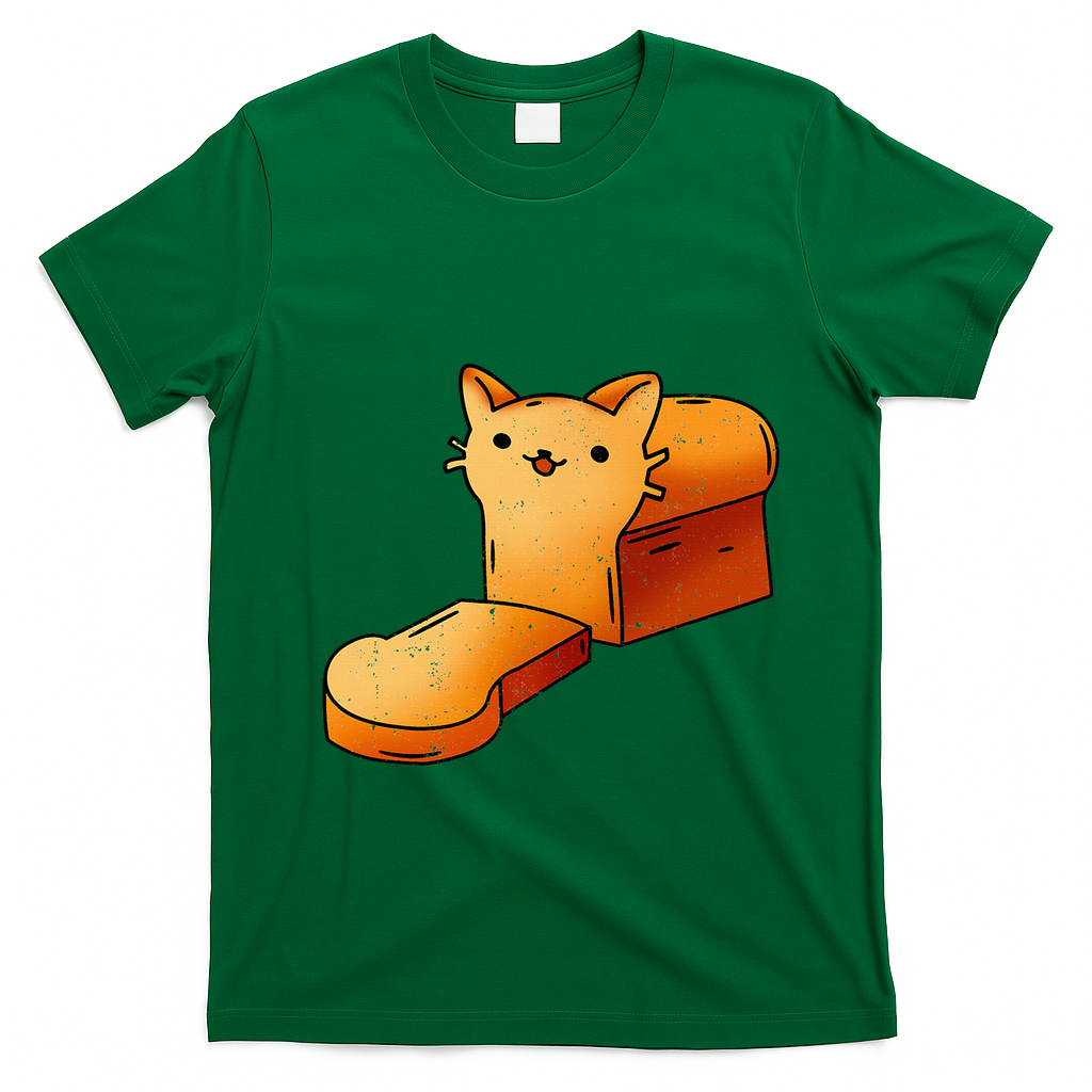 Halloween Costume Cat Loaf Lazy Funny Bread Kitten Kitty T-Shirt - Irish Green
