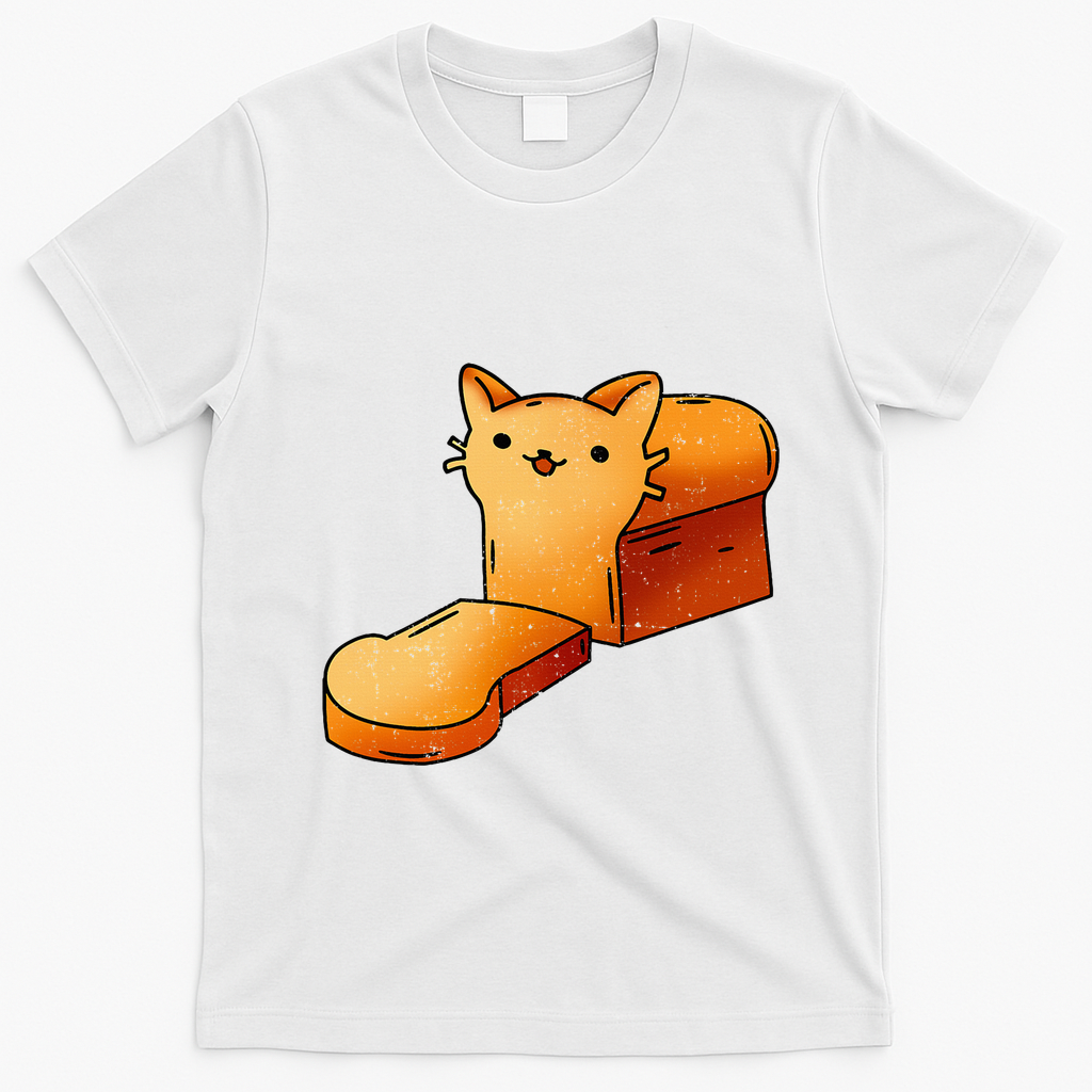 Halloween Costume Cat Loaf Lazy Funny Bread Kitten Kitty T-Shirt - White