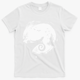 Halloween Costume for Bearded Dragon Spooky Moon Silhouette T-Shirt - White
