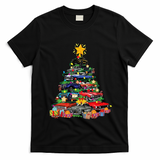Hotrods Classic Muscle Car Christmas Tree T-Shirt - Black
