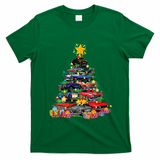Hotrods Classic Muscle Car Christmas Tree T-Shirt - Irish Green