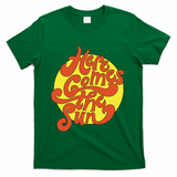 Here Comes The Sun Summer Beach Retro T-Shirt - Green