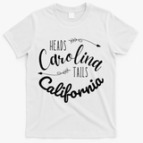 Heads Carolina Tail California Western Summer Beach Paradise T-Shirt - White