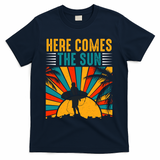 Here Comes The Sun | Surfing Summer Surf Surfer Gift T-Shirt - Navy