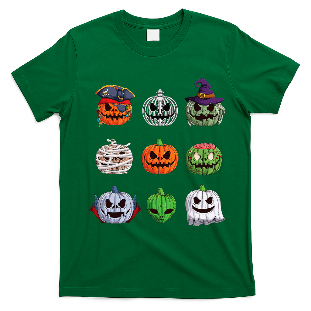 Halloween Costume Women Pumpkin Characters T-Shirt - Irish Green