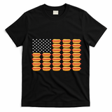 Hot Dog American Flag July 4th Patriotic Summer BBQ Funny T-Shirt - Black